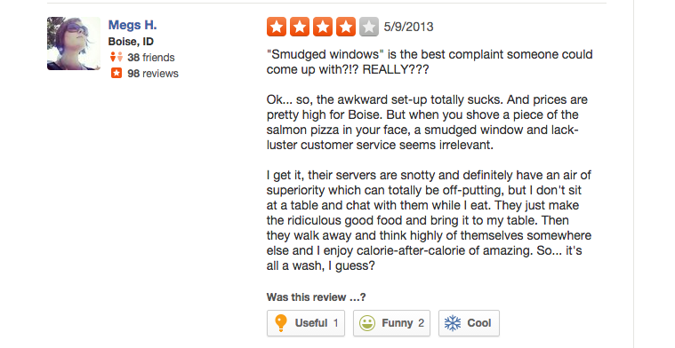 funny yelp review
