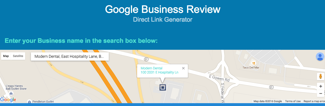 direct link to Google+ business review page
