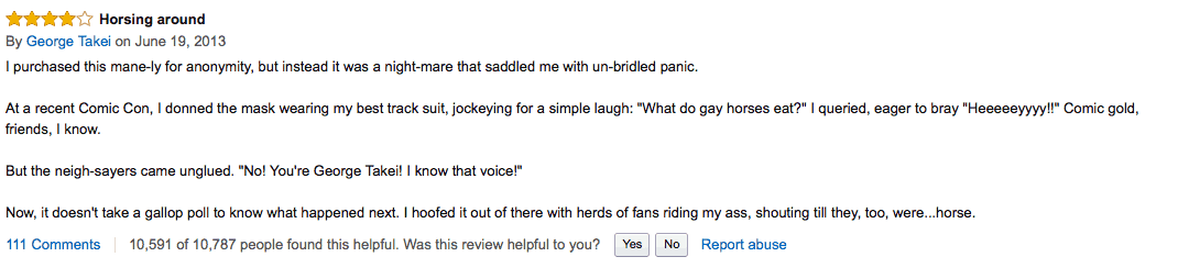 horse mask review