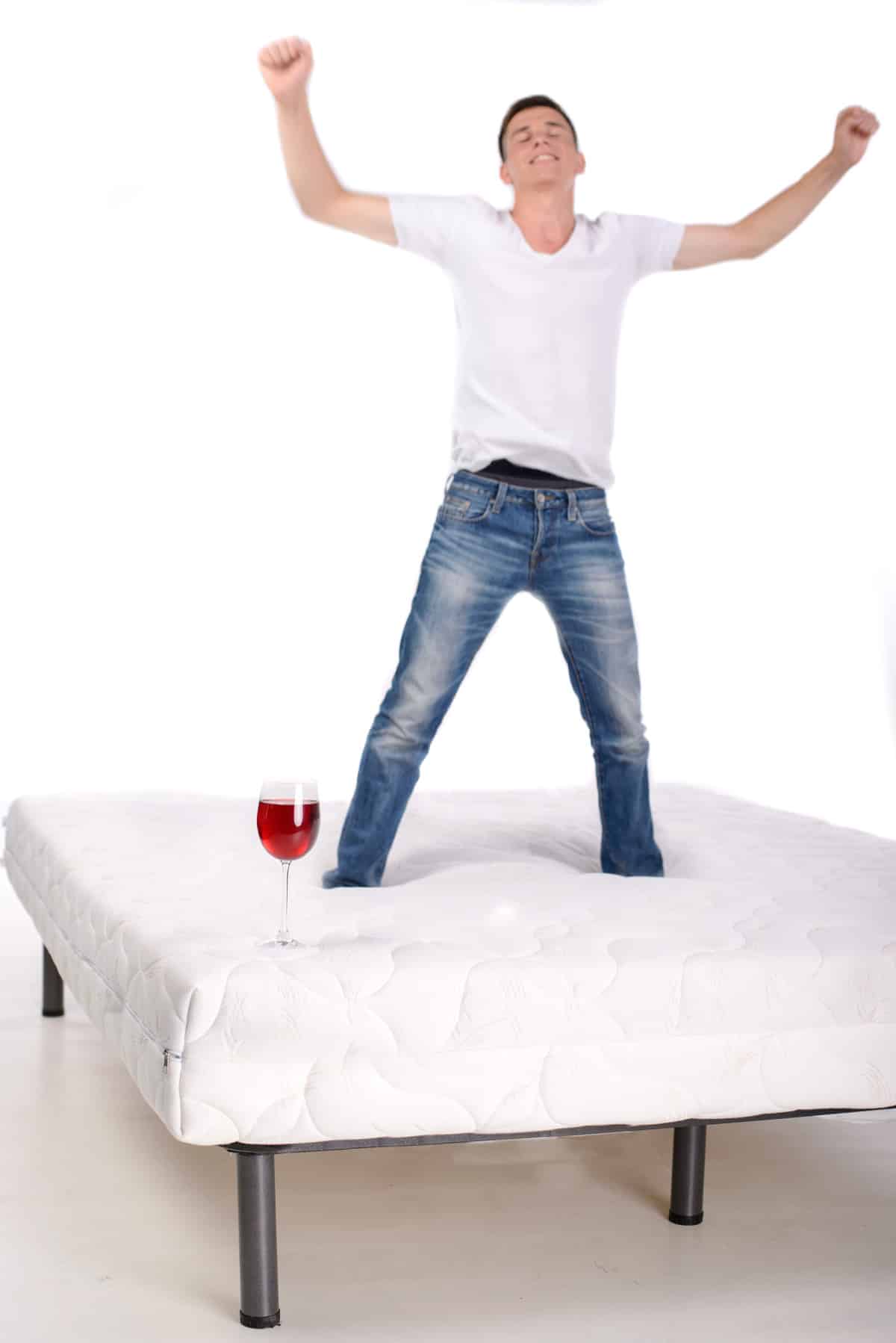jumping on mattress