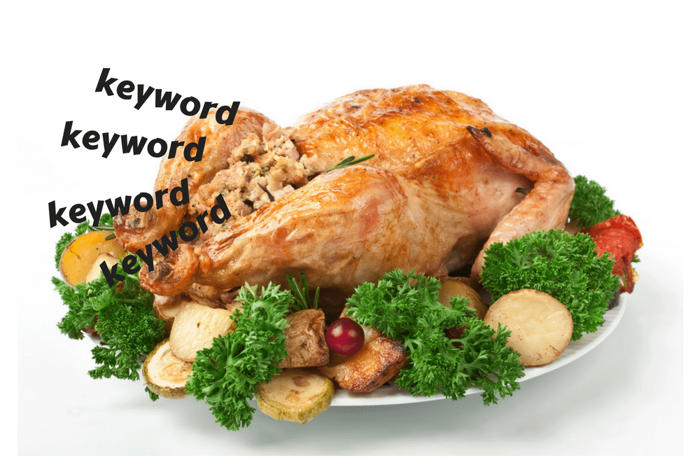 turkey stuffed with keywords